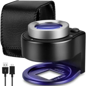 30X Loupe Magnifier with 6 LED Lights, Rechargeable Portable Desktop Jewelers Lo - Picture 1 of 6