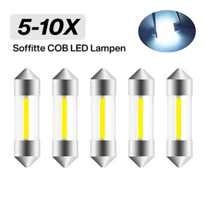 Lampen Weiß LED 12V COB SMD Soffitte Innenraum Beleuchtung Auto KFZ 31mm - Picture 1 of 8