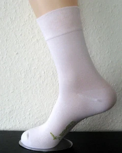 Calcetines de Hombre sin Goma Con Borde Suave Bambú Viscosa Blanco 39 Hasta 46 - Imagen 1 de 4