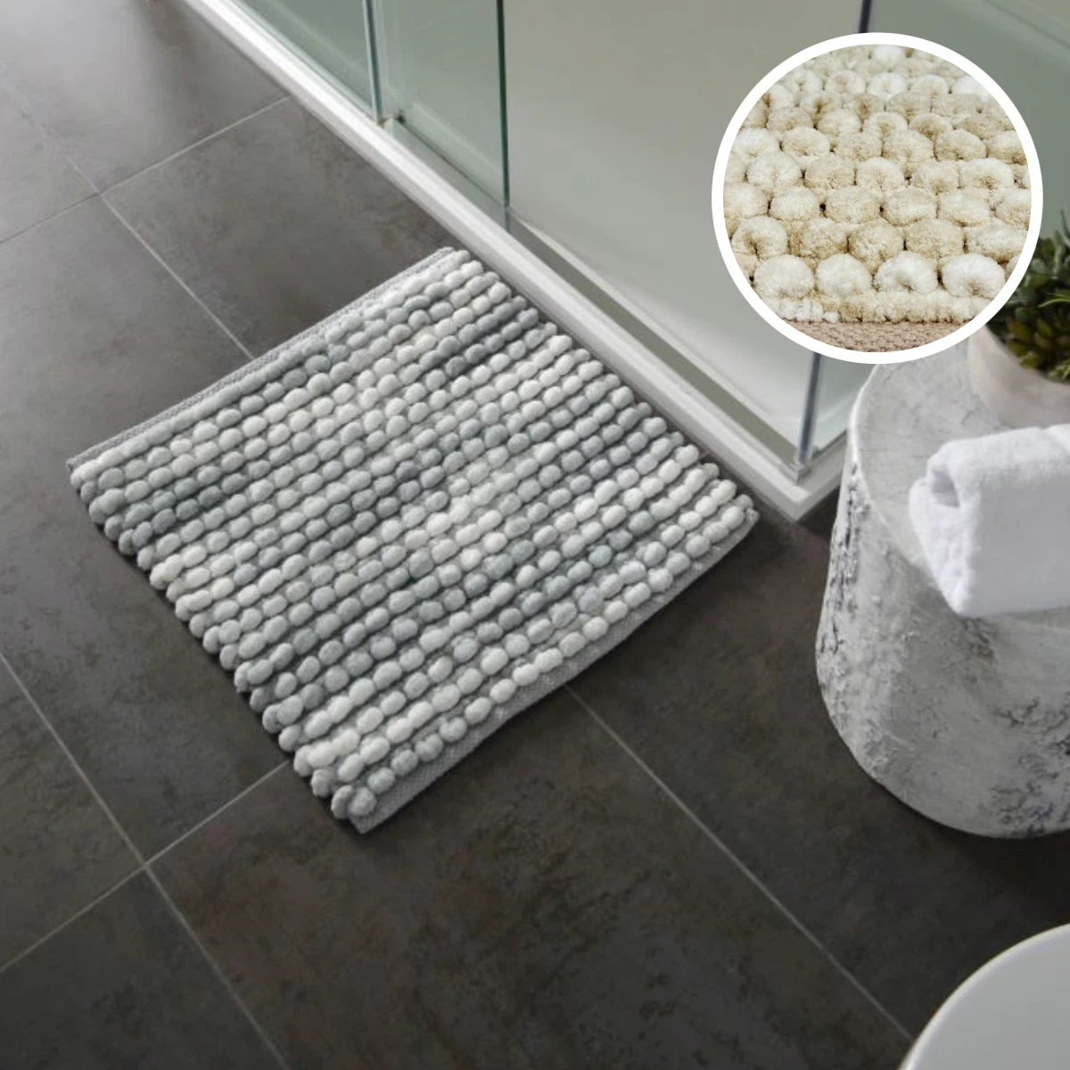 Ocean Waves Rug, 50x80 Cm Soft Microfiber Bath Mat - Non-Slip, Absorbent, Cute Bathroom Decor