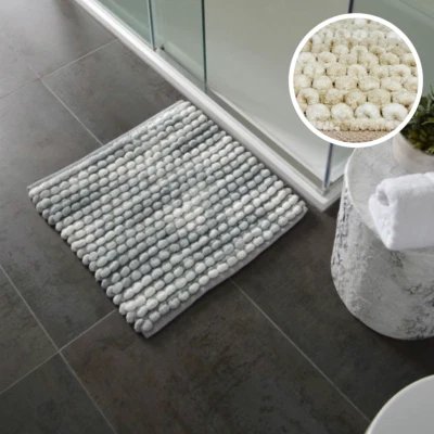 Tapete de banho Marl Chunky Bobble antiderrapante 50 x 50cm - Tapete de banho quadrado efeito mármore - Imagem 1 de 4
