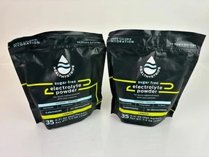 Lot of 2 Healthystripe Electrolytes Powder 70 Packet Sugar Free Lemon Mix 05/24 - Picture 1 of 3