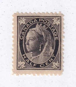 SELLOS DE MATT SCOTT CANADÁ #66 MEDIO CENTAVO EDICIÓN REINA VICTORIA, MH - Imagen 1 de 3
