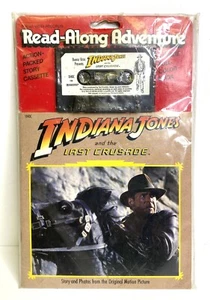 VTG 1989 Indiana Jones The Last Crusade Read Along Adventures Book Cassette NIP - Picture 1 of 8