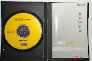 Microsoft Office Mac 2004 Word Powerpoint Excel CD and Booklet free shipping - Picture 1 of 2