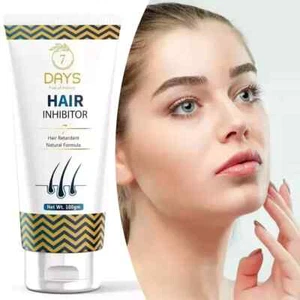 7 Days Natural Hair Inhibitor Cream For Permanent stop, Body & Facial Hair 100gm - Picture 1 of 9