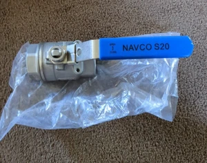 NAVCO S20 V202 1" NACE MRO175, CF8M FULL PORT STAINLESS 2000WOG BALL VALVE - Picture 1 of 7