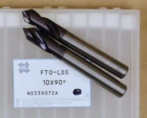 2 taladros puntuales de carburo OSG FTO-LDS 10x90 10 mm recubiertos TiALN punto 90º refrigerante a través - Imagen 1 de 4