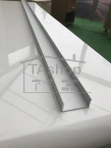 Profilo in alluminio canalino a u - argento satinato - mm.40x25x2 - mt.2.00 - Bild 1 von 1