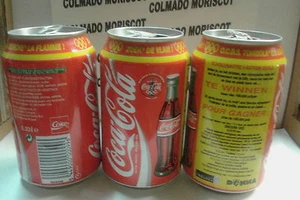 COCA COLA 0,33L ZOEK THE VLAM! COCA COLA SOFT DRINKS NV BRUSSEL empty can lata - Picture 1 of 1