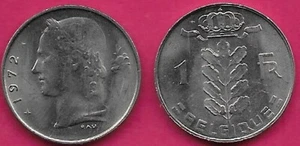BBÉLGICA 1 FRANCO 1972 UNC BBÉLGICA, DENOMINACIÓN DE DIVISIONES DE PLANTA, CORONA EN TO - Imagen 1 de 1