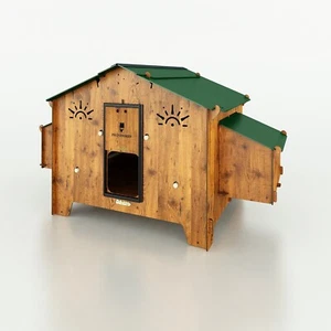 Pollaio fino a 20 galline POLLY CHALET 4XL con 4 posatoi 4 nidi allevamento bio - Imagen 1 de 12