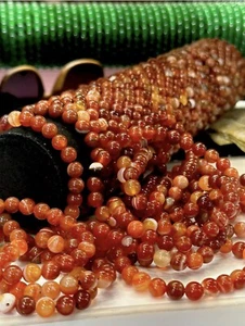 Carnelian 8mm 7.5” Crystal Healing Stretch Bracelet - Picture 1 of 3