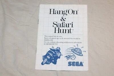 Sega Master System Hang On Safari Hunt Instruction Manual ONLY - Image 1 of 2