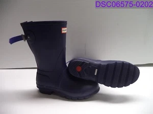 Size 6 Women Shoes Hunter Original Back Adjustable Short Matte Blue WFS1013RMA - Picture 1 of 6