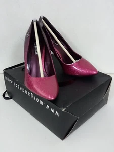 Morgan Stiletto Court Shoes 5 Purple Pink Glitter Fade in Original Box - Picture 1 of 13