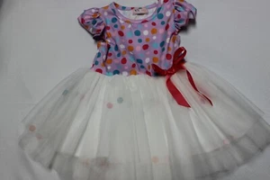 Infant 0-6 months tutu dress ruffles purple with polka dots NEW - Picture 1 of 7