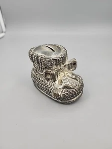 Vintage Silver Plated Baby Shoe Bootie Bank No. 9515 By Leonard - Bild 1 von 5