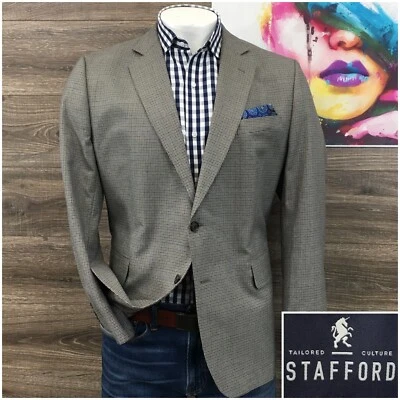 Blazer de hombre Stafford abrigo deportivo informal chaqueta de dos botones talla 44R trajes de lana Foto 1 de 4