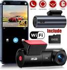 4K WiFi Mini Dash Cam UHD 2160P Dash Camera Night Vision Car Camera 64GB Card