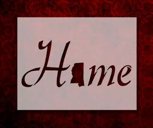Stencil Mississippi State Home Love 8,5" x 11" SPEDIZIONE GRATUITA VELOCE (690) - Foto 1 di 1