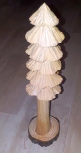 Handgeschnitzter Baum Weihnachtspyramide Schwibbogen Weihnachtsberg Bastelbedarf - Bild 1 von 3