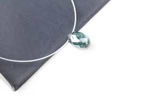 0.77Ct Natural Blue Green Loose Briolette Cut 5.60MM Drilled Diamond DB137 - Picture 1 of 11