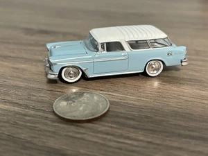Johnny Lightning Blue & White 1955 Chevy Nomad - Rubber Tires 1:64 - Picture 1 of 9