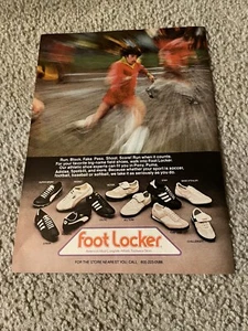1981 FOOT LOCKER Soccer Track Shoes Poster Print Ad ADIDAS STAR CELTIC PUMA PONY - Picture 1 of 1