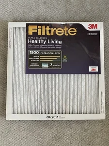 Filtrete 20x20x1, filtro de aire de horno de CA, MPR 1500, Healthy Living Ultra paquete de 2 x - Imagen 1 de 5