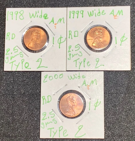 1999 wide A-M penny variety Type 2 Cover