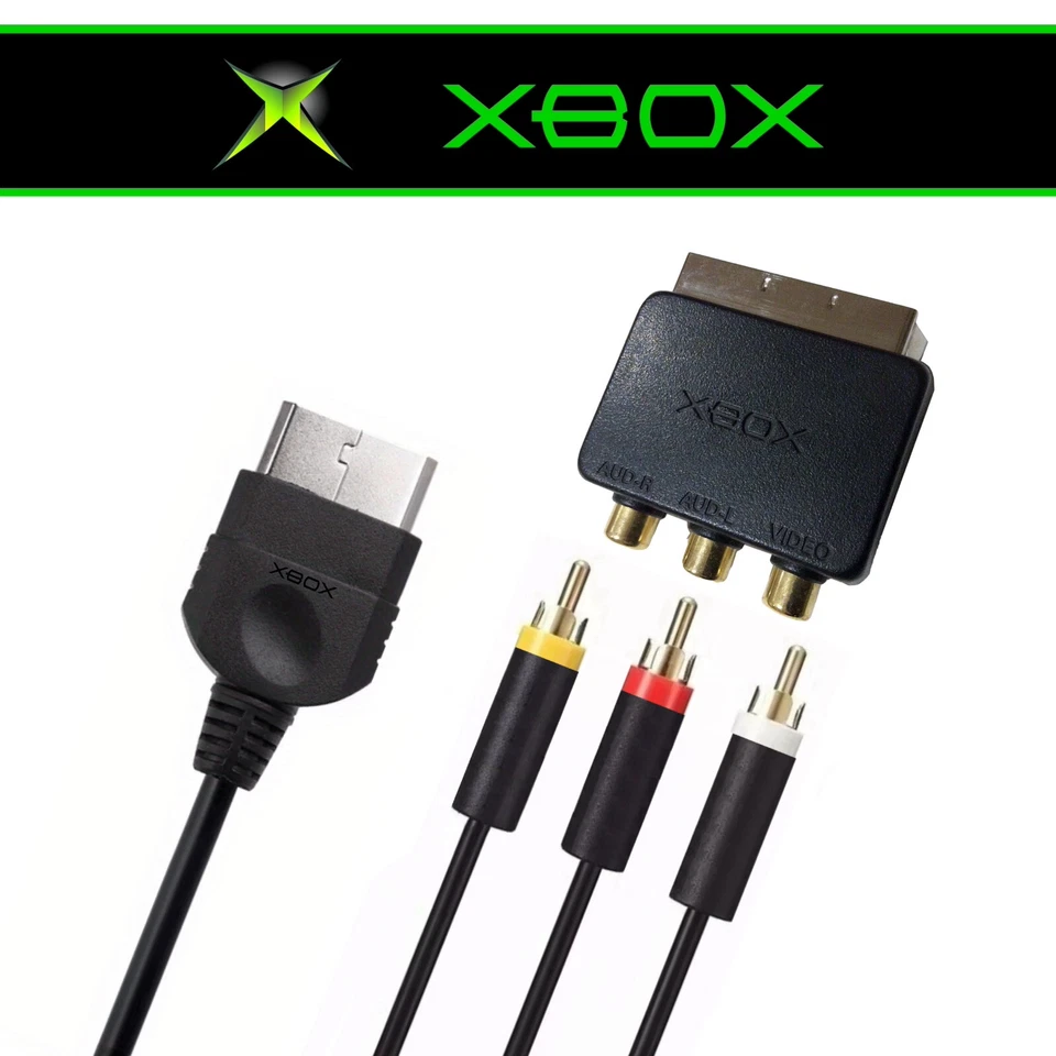 AV-Kabel / Scart Adapter Auswahl ORIGINAL XBOX ➡️ TV-Verbindung Fernsehkabel - Bild 1 von 1