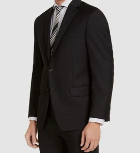 $450 Michael Kors Men's Black Modern-Fit Stretch Suit Sport Coat Jacket Size 42L - Picture 1 of 4