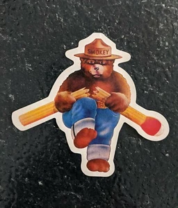 Smokey Bear Action Match Stick Wildfire Prevention Firefighting Decal Sticker 4" - Bild 1 von 2