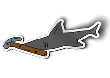 Hammerhead Shark Cute Funny Vinyl Sticker for Tumblers, Laptops, Bumper Stickers