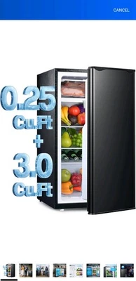 Anypro 3,25 Cu. Frigorífico Ft de una sola puerta con congelador Modelo FLD-90 Foto 1 de 3