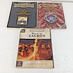 3 Vintage Dungeons & Dragons Bücher Forgotten Realms Monster Magie des Faerun - Bild 1 von 9