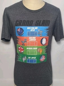 Bella-Canvas Australian Open, U.S. Open, French Wimbledon Gray T- Shirt XL Used  - Picture 1 of 7