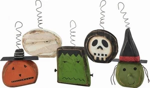 Primitives by Kathy Halloween Ornament Set of 5 (Hang or Stand) NEW - Picture 1 of 8