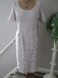 JACQUES VERT BLUSH LACE DRESS SIZE 18 - Picture 1 of 6