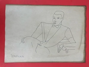 Tamara de Lempicka (Handmade) Drawing mixed media on paper signed & stamped - Picture 1 of 2