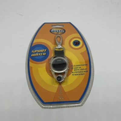 Reloj Bolsillo Digital Fossil Negro ML-9650001 Hombres Alarma Cronógrafo Snap-on Nuevo LEER Foto 1 de 3