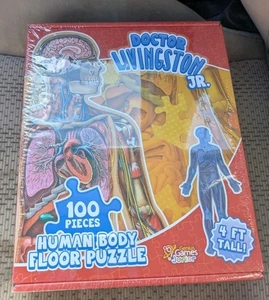 Human Anatomy Kids Floor Puzzle - Dr Livingston Jr 100-Piece Human Body Jigsaw - Picture 1 of 2