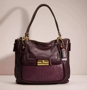 Coach Kristen Plum Spectator North South Zip Rare Limited Edition Shoulder Bag - Bild 1 von 16