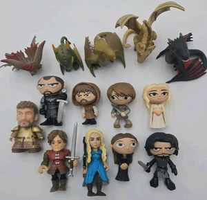 Game of Thrones Funko Mystery Minis Lot of 14 Figures w/ Dragons Daenerys Jon... - Picture 1 of 3