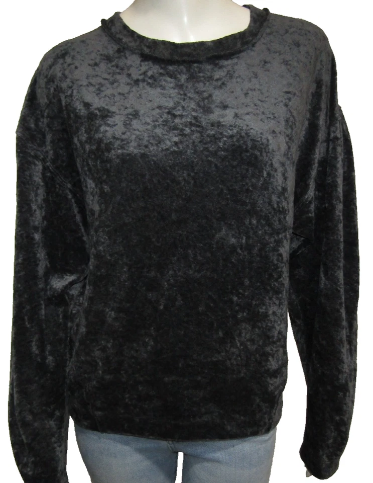 FREE PEOPLE WE THE FREE VELVET LONG SLEEVE TOP SHIRT WOMENS SIZE S - Image 1 of 4