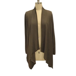 Cárdigan Neiman Marcus Mujer Cascada Cachemira Frente Abierto Talla S Verde Oliva - Imagen 1 de 8