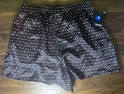 Vtg Joe Boxer 100% Silk Boxer Shorts Red Hearts XOXO Sz L Valentines Second Skin - Image 1 of 4