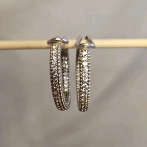 Judith Ripka Sterling Silber 925 CZ Creolen Ohrclips - Bild 1 von 6