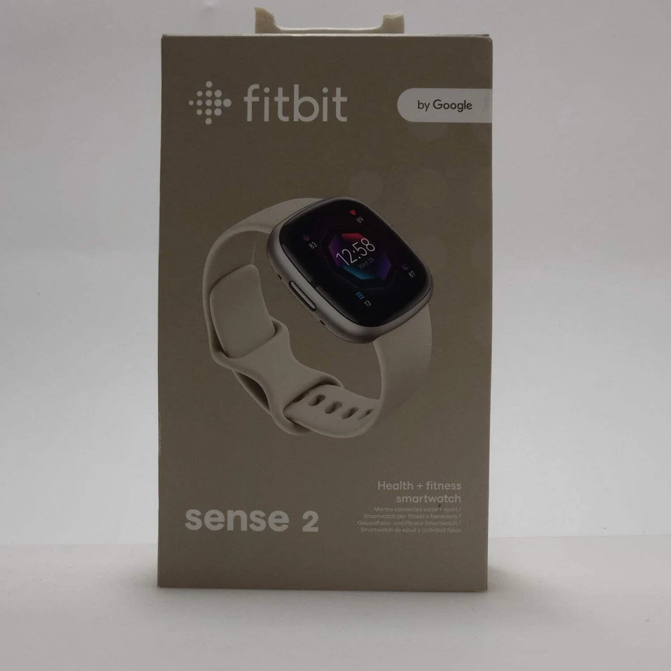 New Fitbit Sense 2 Fitness Smartwatch FB521SRWT-US White - Image 1 of 4